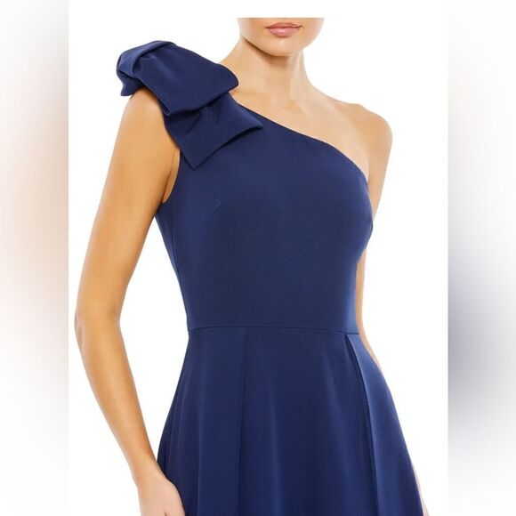 NWT MAC DUGGAL Midnight Embellished One Shoulder A-Line Evening Gown Size 8 - Picture 5 of 12